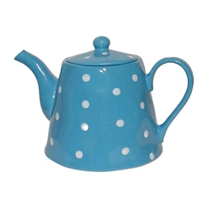 Maxwell & Williams Retro Sprinkle Sky Blue Polka Dot Steinzeug Teekanne 1,2L - Bild 1 von 16