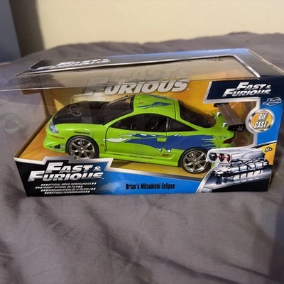 Jada Toys Fast & Furious: Brian's 95 Mitsubishi Eclipse (Green) 1/24 Scale - Image 1 of 4