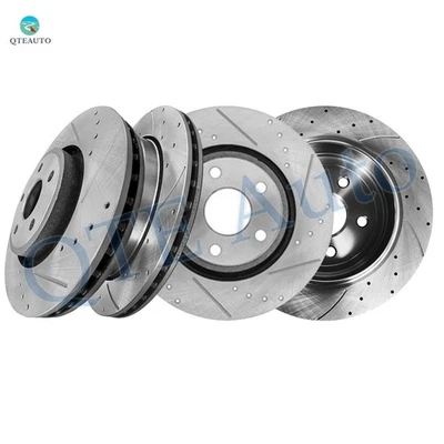 Rotores de freno ranurados perforados 329,9 delanteros 350 traseros 4P para Dodge Durango 2011-2020 Foto 1 de 4