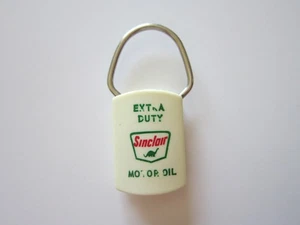Vintage SINCLAIR Gas & Oil KEY CHAIN Key Ring MYERS HUNTERTOWN INDIANA - Picture 1 of 4