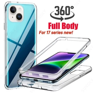 360° Case For iPhone  17 16 Plus 15 14 13 12 Pro MAX Silicone Clear Case Cover - Picture 1 of 8