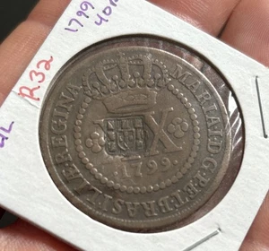 Brazil - 1799 - COLONIAL 40 Reis - Counter stamp - Picture 1 of 2