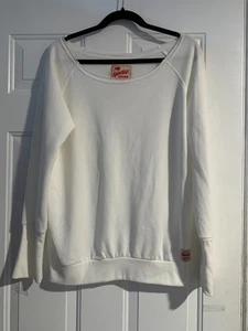 Sportiqe White Long Sleeve Women's sweatshirt Size L - Picture 1 of 6