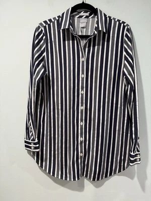 NEW Chicos Shirt Womens Small No Iron Chic Stretch Workwear Quiet Luxury Career - Image 1 of 4