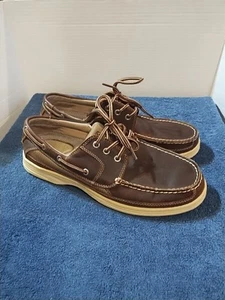 Genuine Dockers 9030719 Brown/Taupe Trim Mens Size 12 M Boat Deck Loafers Shoes - Picture 1 of 24