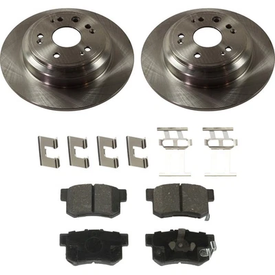 Kit de rotores e pastilhas de disco de freio traseiro para Honda Crosstour Accord 2010-2011 - Imagem 1 de 4