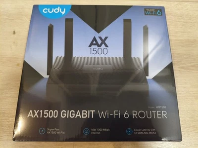 CUDY WR1500 AX1500 Wi-Fi 6 Router Gigabit 1200 MBit 802.11 3x LAN 1x WAN OVP NEU - Bild 1 von 2