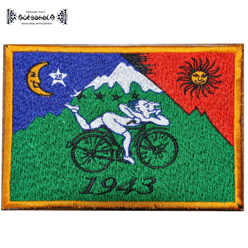 ॐ AUFNÄHER PATCH goa psy bicycle tRiP Albert Hofmann LSD Acid 1943 25 604 ॐ