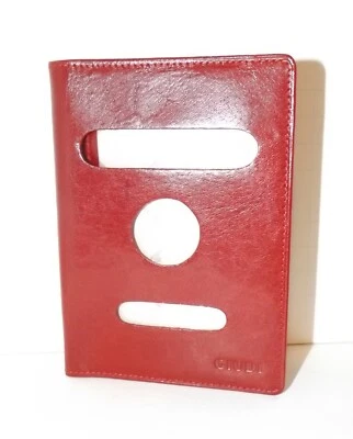 Cartera Guidi de cuero plegable roja Foto 1 de 4