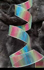 10 M Mermaid Silver Blue Pink Frozen Xmas Wire Edge Ribbon 1.5? Candy Bows Tree