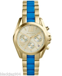 Michael Kors Women's MK5908 'Bradshaw' Mini Chronograph Two-tone Watch- NWB $275 - Picture 1 of 2