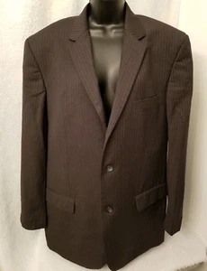 Joseph & Feiss Mens Blazer Jacket Coat Size 46 Long Black Tan Blue Wool - Picture 1 of 5