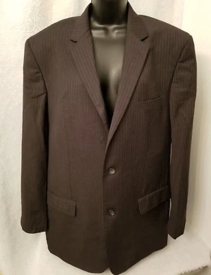 Abrigo Chaqueta Blazer Joseph & Feiss Para Hombre Talla 46 Largo Negro Tostado Azul Lana Foto 1 de 4