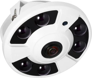 Telecamera 3MP Fisheye Panoramica 170° 1.7 mm IR LED 15m 48V POE Onvif Revotech - Foto 1 di 9