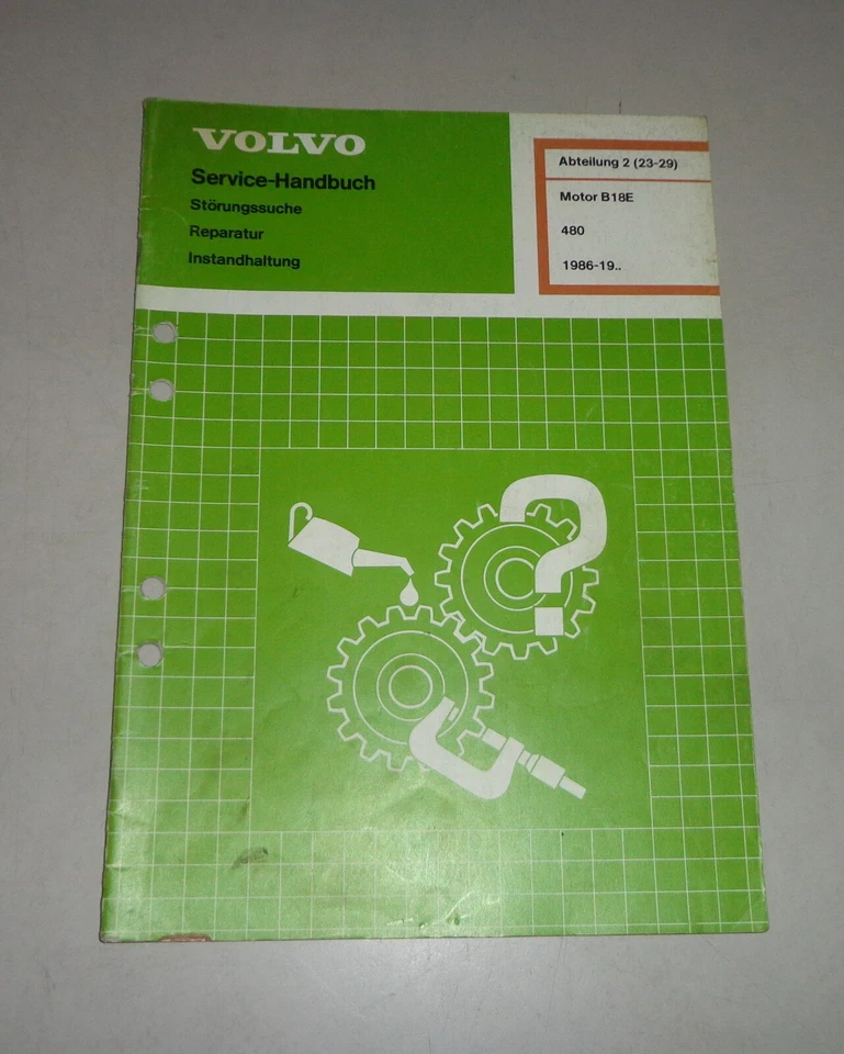 Manual de Taller Reparación Volvo 480 Motor B18E - Desde 1986 - Imagen 1 de 1