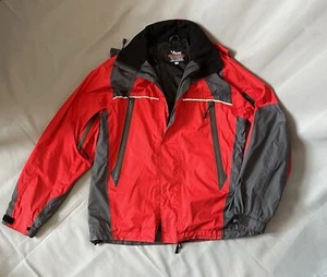 Viking Ascent Windbreaker Jacket Men's Size S Small Red Grey Polyester - Picture 1 of 7