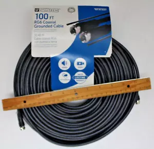 Utilitech RG6 Coaxial Grounded Cable 100 ft 0737227 #8xs - Picture 1 of 3