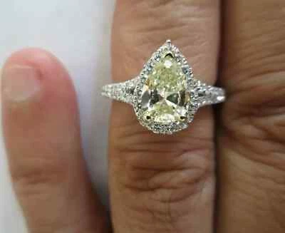 18K Gold Diamond Engagement Ring Center=1.15 Carat VS2-Fancy Yellow Value=$19K+ - Image 1 of 4