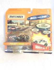 New Matchbox Real Talkin Packs Police Car And Getaway Die-Cast Cars Scale 1:64 - Picture 1 of 2