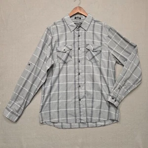 Eighty Eight Platinum Mens Gray Striped Long Sleeve Button Up Shirt Size XL - Picture 1 of 7