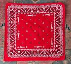 VTG Red Key Logo Workwear Washfast Cotton Handkerchief Hanky Bandana