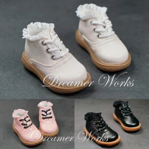 1/4 MSD MDD BJD Shoes Lace Top Line Round-toe Lace-up Student Shoes Rubber Sole - Picture 1 of 13