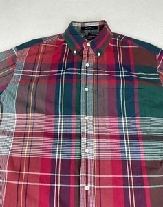 Daniel Cremieux Classics Mens SS Button Down Shirt Red Plaid Medium M - Picture 1 of 9