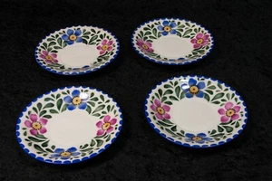 4er Set Vintage PK UNITY GERMANY Feinporzellan Floral Blumen Teetasse Untertassen  - Bild 1 von 9