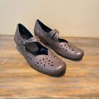 Ziera Chloe Mary Jane Comfort Shoes Brown Leather Perforated Womens 41/10.5