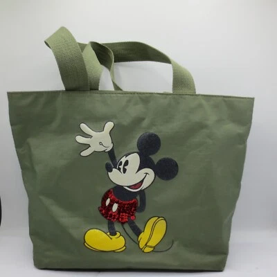 Disney Mickey Mouse Bolso de Mano Verde Oliva Rojo Lentejuelas Bolso de Hombro Foto 1 de 4