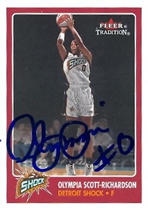 Olympia Scott-Richardson autographed Basketball Card2001 Fleer Tradition #146