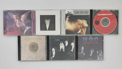 Lot Of 7 Classic Rock Music CD's Van Halen The Police Peter Gabriel Whitesnake - Image 1 of 4