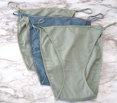 Skims# Cotton Jersey String Bikini Brief 3-Pack Panties US Size 2X - Image 1 of 4