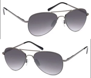 Pilotenbrille Flex Sonnenbrille Metall Gläser grau Rahmen u. Bügel anthrazit - Bild 1 von 6