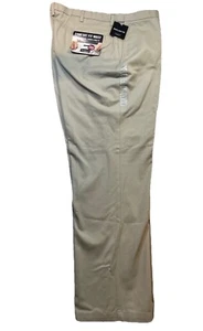 Haggar Pants Mens 40X32 Tan Classic Fit Black Label Khaki Wrinkle Free NWT - Picture 1 of 8