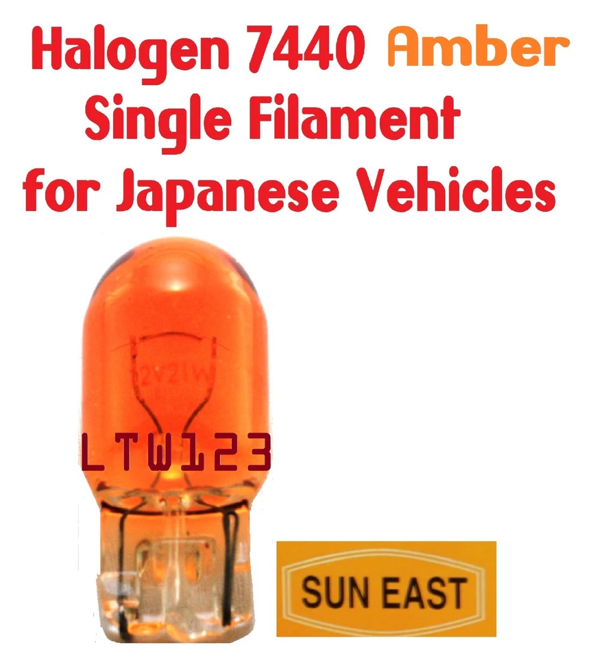 (4) Halogen 7440A Amber Single Filament for Japanese Vehicle - Image 1 of 1