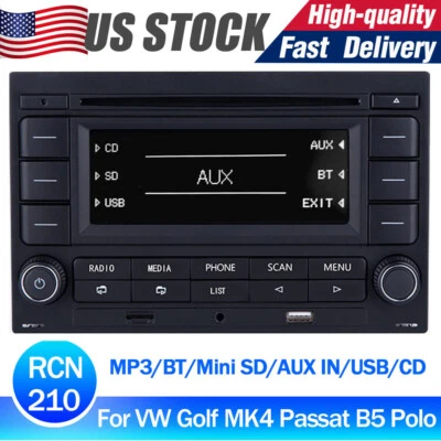 Car Stereo RCN210 for VW Golf MK4 Passat B5 old Polo CD MP3 Bluetooth US STOCK - Image 1 of 4