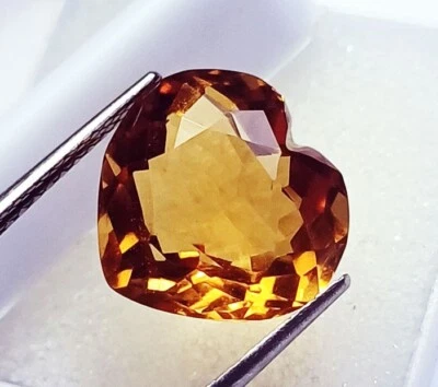 Heart Shape Citrine 9.20 Ct Loose Gemstone Certified - Image 1 of 4