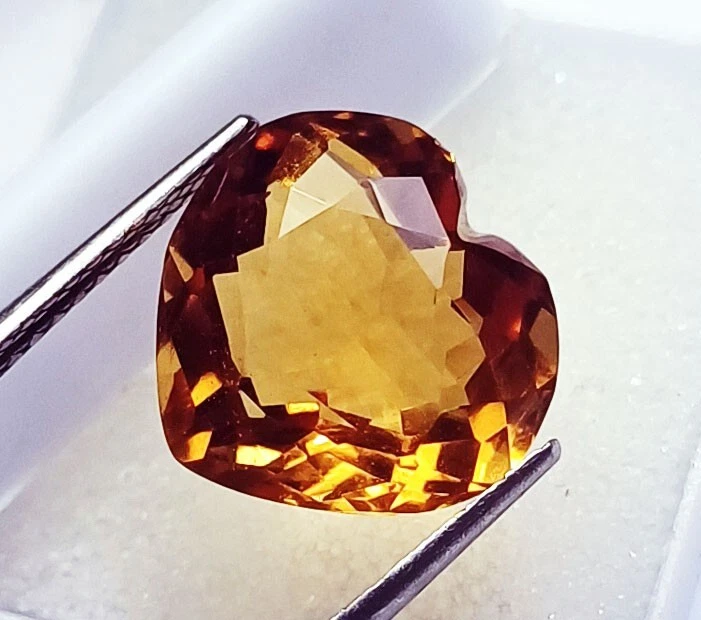 Heart Shape Citrine 9.20 Ct Loose Gemstone Certified - Image 1 of 4