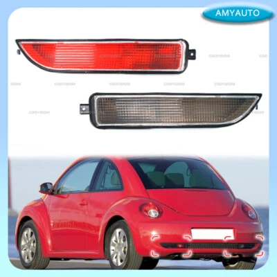 Par de luces de freno de parachoques trasero luces de señal de giro para VW Volkswagen Beetle 2006-2011 Foto 1 de 4