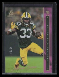2022 Panini Luminance Pink 32 Aaron Jones 5/10 - Picture 1 of 2