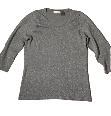 Blusa Mujer Laura Ashley Talla S Plateada Brilla Año Nuevo Fiesta Celebra Y2K Foto 1 de 4