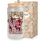 Western Cowgirl Iced Coffee Cup, Beer Glass Tumbler, 16oz Drinking Glass Cups...