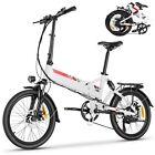 500W 48V Electric Bike 20in E-Folding Bike for Adults Commuting Bicycle 7-Speeds