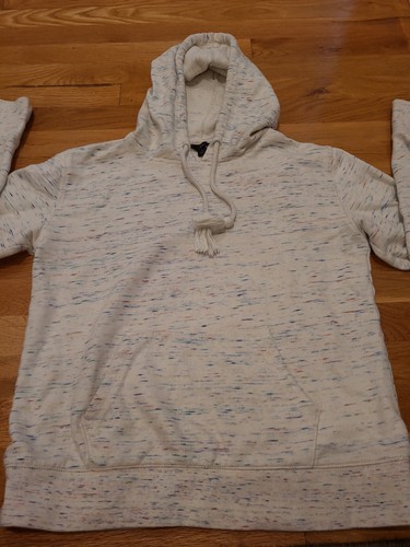 OFF WHITE J.Crew Felpa con Cappuccio Donna Taglia S Avorio Tinto Spazio Confetti Felpa Pullover