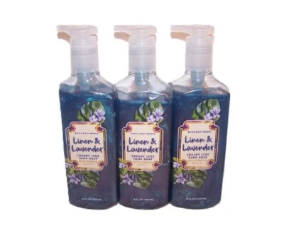 Linen & Lavender Creamy Luxe Hand Soap 8 fl oz Bath & Body Works 3 Pack - Image 1 of 2