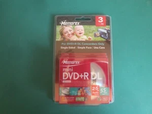 Brand New Sealed 3PK MEMOREX Mini DVD+R DL 2.6GB W/JC Blister (46552L) DVD Media - Picture 1 of 10