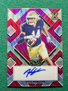 2022 Leaf Metal Draft Kyle Hamilton Rookie Auto Pink Wave 1/15 Ravens RC Nice! - Picture 1 of 3