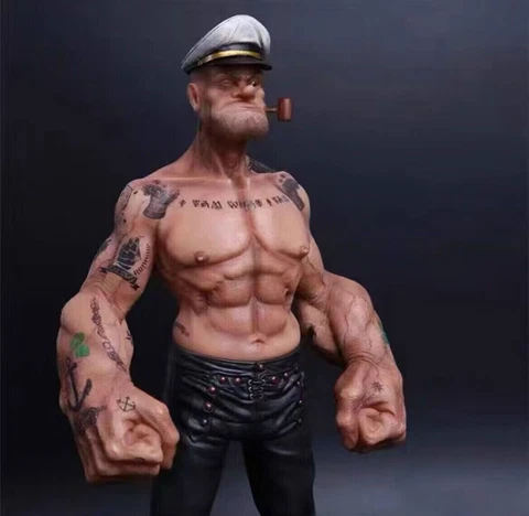 New 12" Headplay Popeye 1/6 FIGURE The Sailor Resin Statue TATTOO BODY  in stock Cover