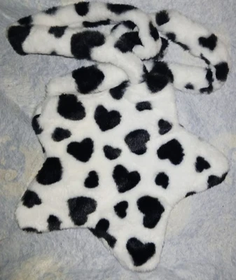 Star Shaped Furry Cow Heart Pattern Purse. Great Gift Idea. - Image 1 of 4